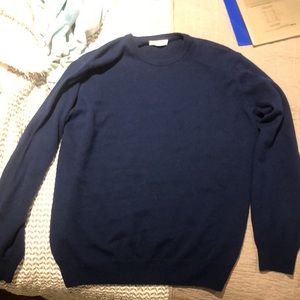 Men medium Cashmere sweater, marine blue